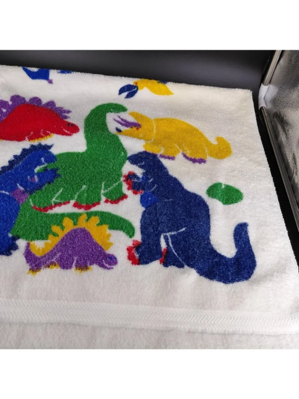 Vint Dinosaur Bath Hand Towel Set 30x60 Multicolor USA 3pc R.A. Briggs Leshner